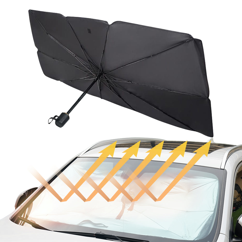 Parasolar tip umbrela pentru parbrizul masinii
